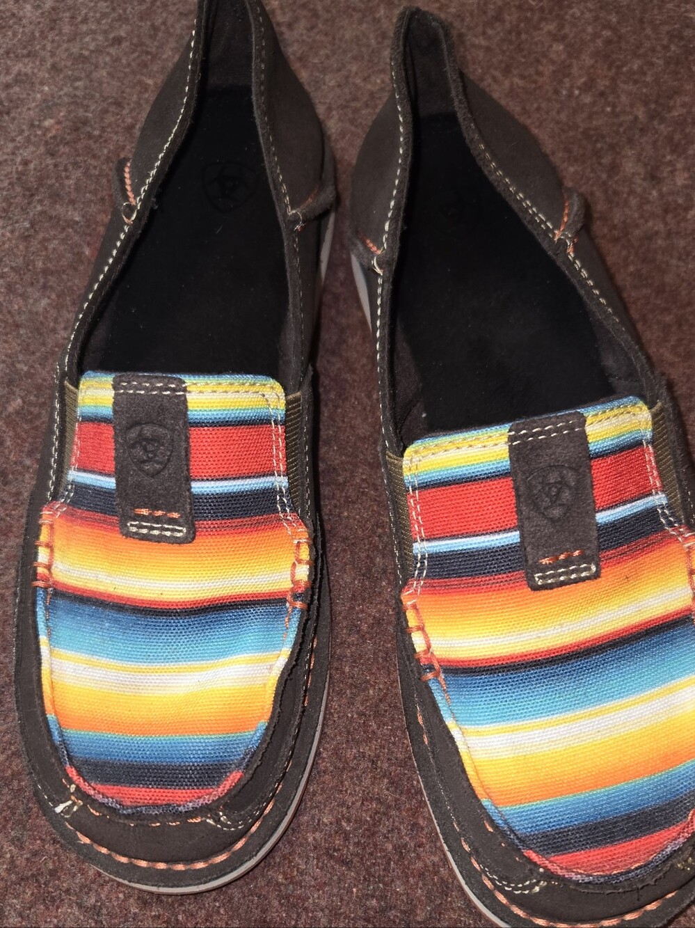 Ariat Women's Cruiser Shoes Chocolate Fudge Serape Print Size 8.5B